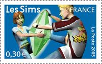 Les Sims French Stamp