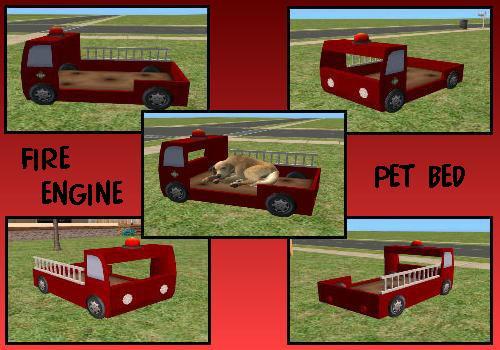 Fire Engine Pet Bed Preview