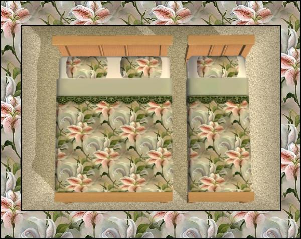 Peach Floral Bedding Preview