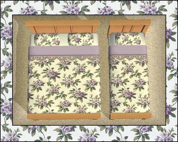 Purple Floral Bedding Preview