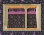 Black&Purple Floral Bedding Preview