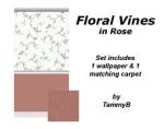 Floral Vines in Rose Preview