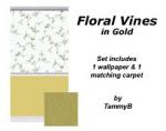Floral Vines in Gold Preview