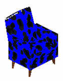 Blue Cow Spots Chair Preview
