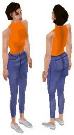 Orange Sleeveless Skin Preview