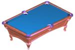 Blue Pool Table Preview
