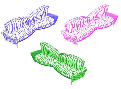 Zebra Sofa Set Preview