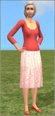 Light red granny dress Preview