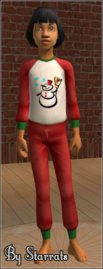 Red snowman PJ for children Preview